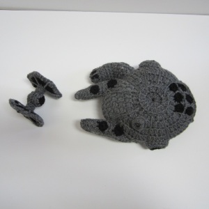 Millennium Falcon and Tie Fighter free crochet pattern